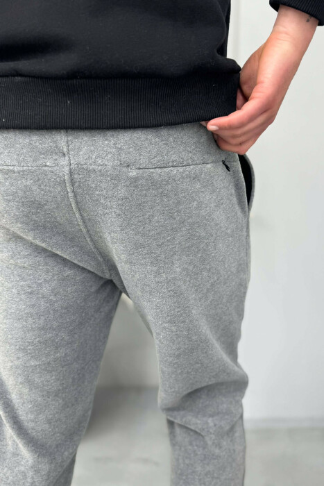 ONE COLOR POLAR SIMPLE MEN SWEATPANTS GREY/GRI - 4