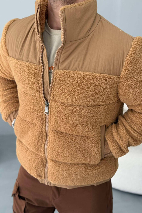 ONE COLOR PUFFER MEN JACKET BEIGE/BEZHE - 4