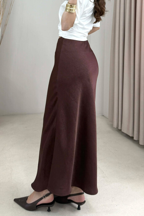 ONE COLOR WOMAN SKIRT BROWN/KAFE - 8