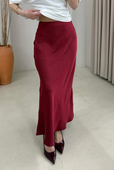 ONE COLOR WOMAN SKIRT BURGUNDY/VISHNJE - 7