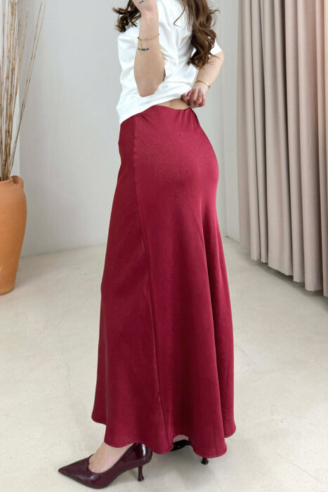 ONE COLOR WOMAN SKIRT BURGUNDY/VISHNJE - 8