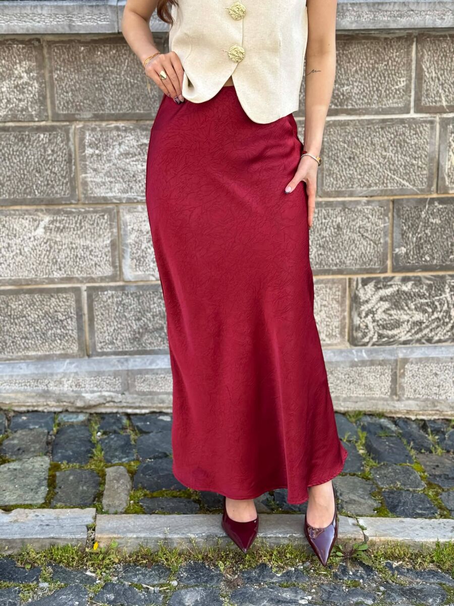 ONE COLOR WOMAN SKIRT BURGUNDY/VISHNJE - 1