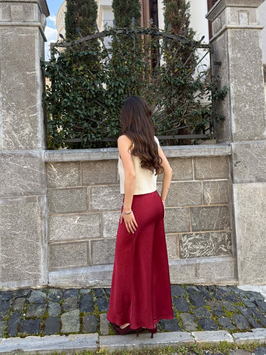 ONE COLOR WOMAN SKIRT BURGUNDY/VISHNJE - 2