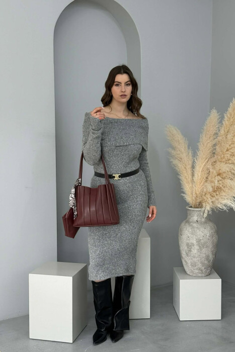 ONE COLOR SCARF DETAIL WOMAN BAG BURGUNDY/VISHNJE - 3