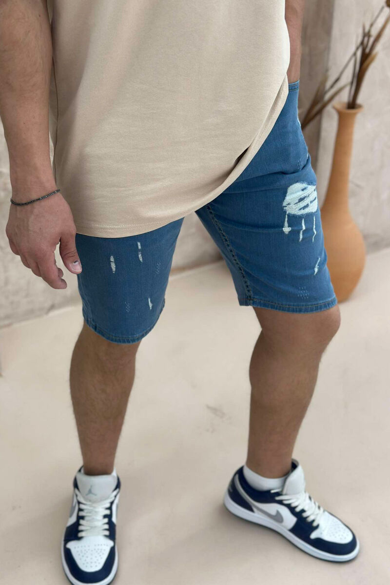 ONE COLOR SCRATCHES MEN SHORT PANTS BLUE/BLU - 2
