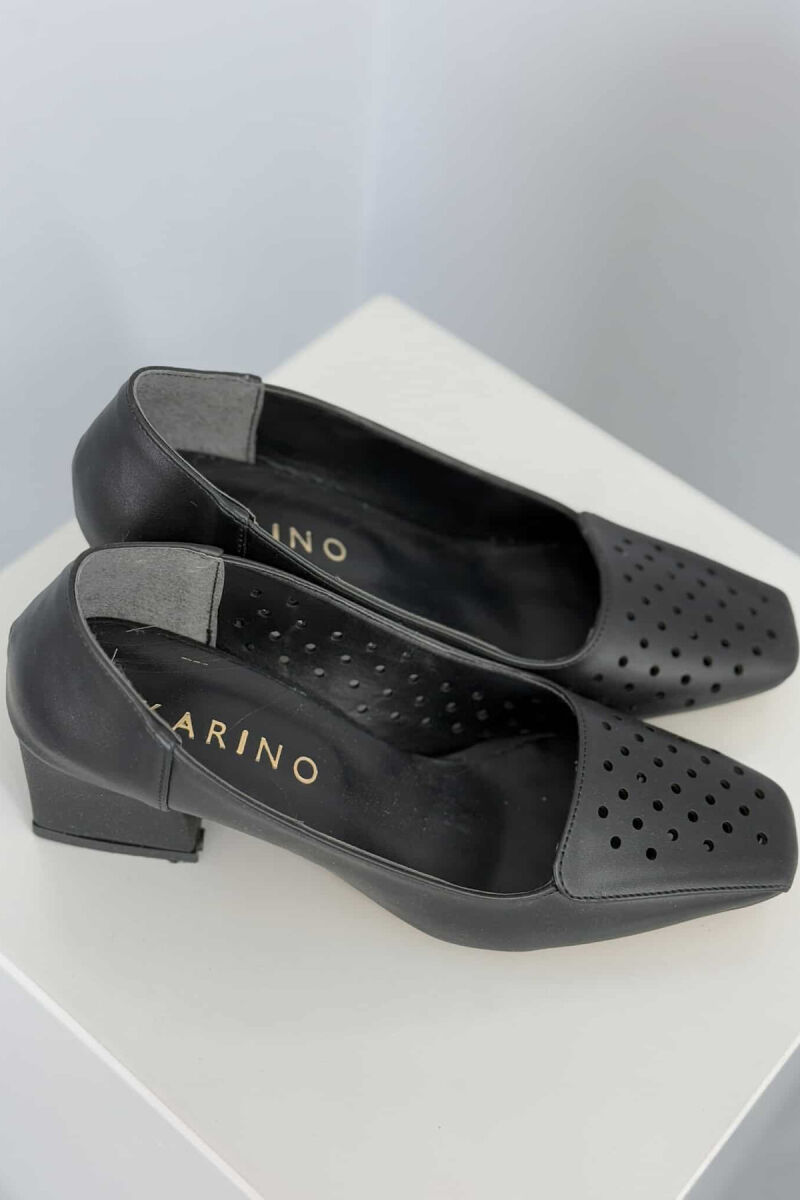 ONE COLOR SEMI HEEL WOMEN SHOES BLACK/ E ZEZE - 3