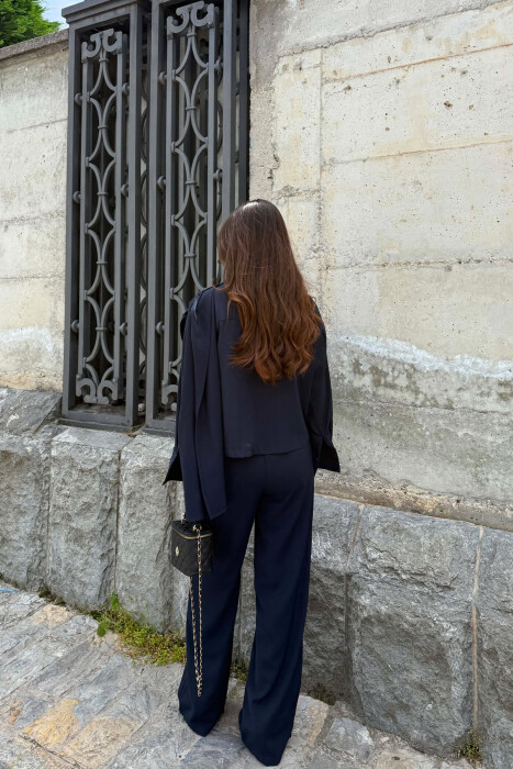 ONE COLOR SHIRT +TROUSERS WOMAN SET BLUE/BLU - 2
