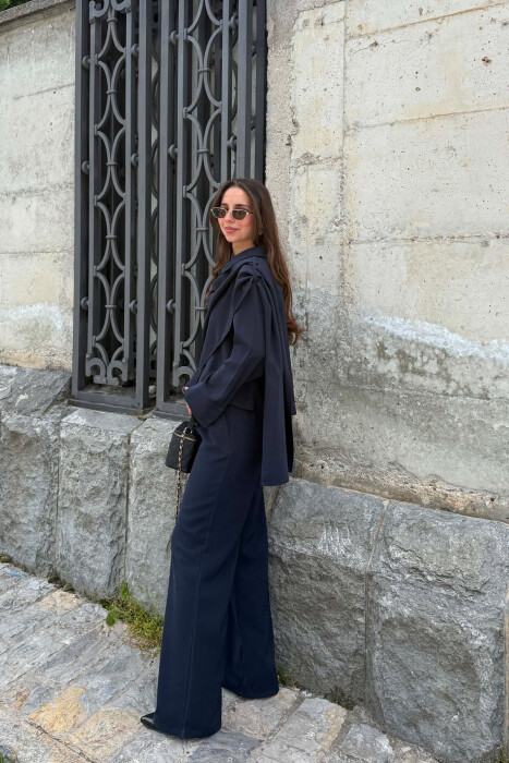 ONE COLOR SHIRT +TROUSERS WOMAN SET BLUE/BLU - 4