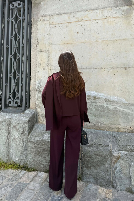 ONE COLOR SHIRT +TROUSERS WOMAN SET DARK PURPLE/LEJLA ERRET - 3