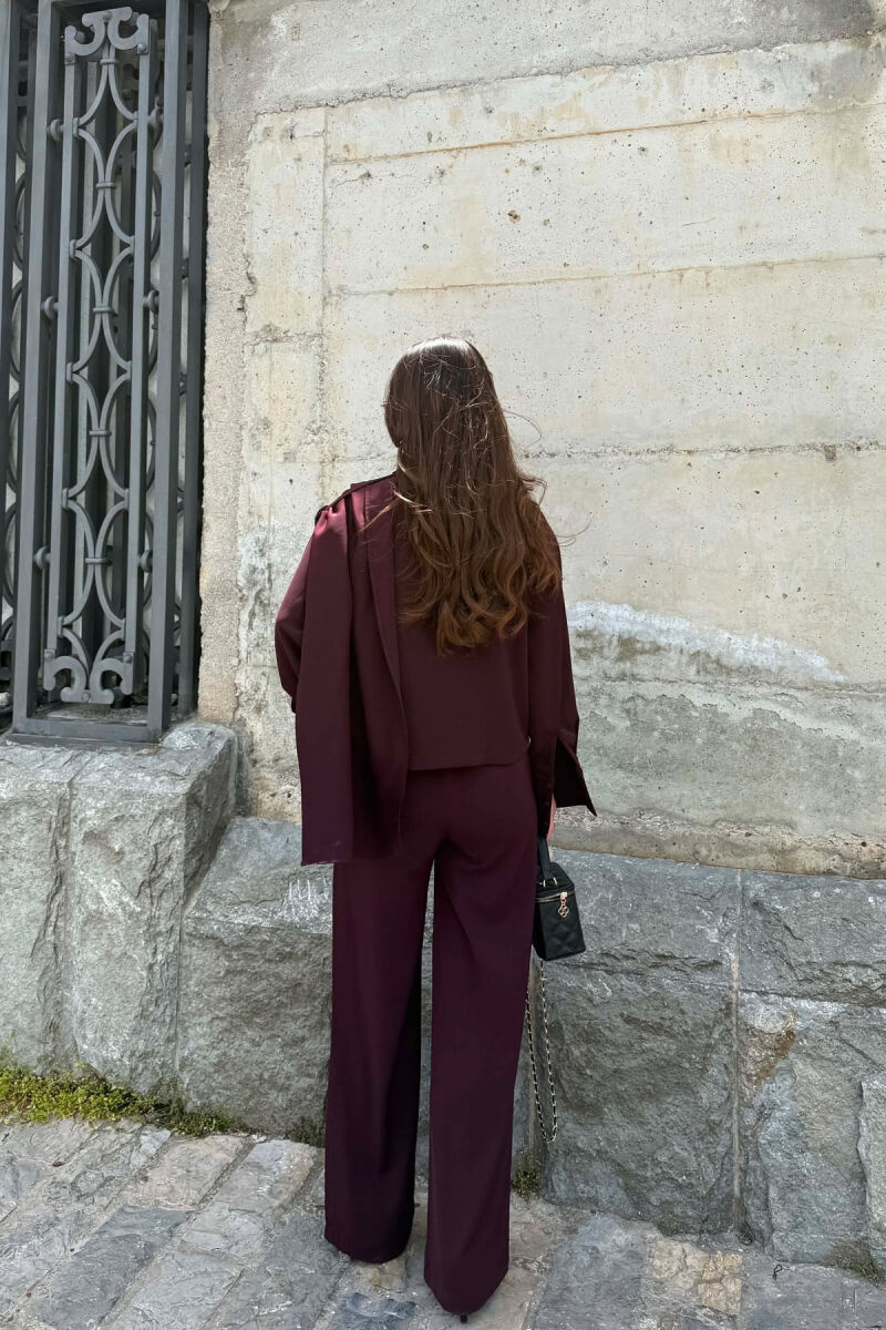 ONE COLOR SHIRT +TROUSERS WOMAN SET DARK PURPLE/LEJLA ERRET - 3