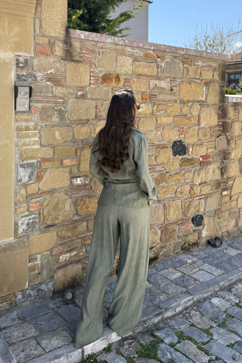 ONE COLOR SHIRT + TROUSERS WOMAN SET GREEN/JESHILE - 3