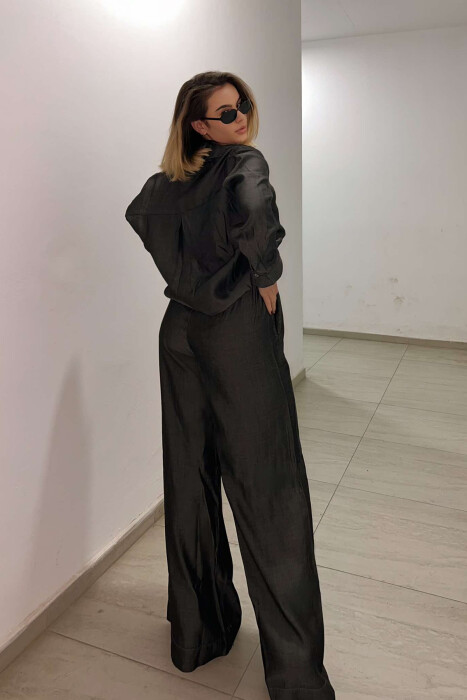 ONE COLOR SHIRT +TROUSERS WOMAN SET GREY/GRI - 3
