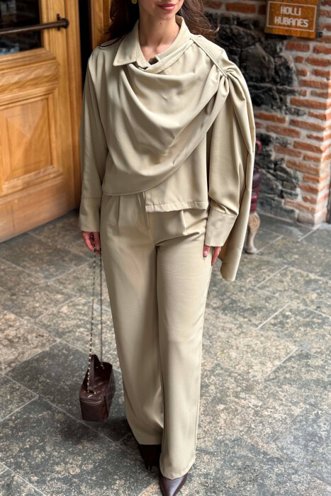 ONE COLOR SHIRT +TROUSERS WOMAN SET MINT/MENTE 