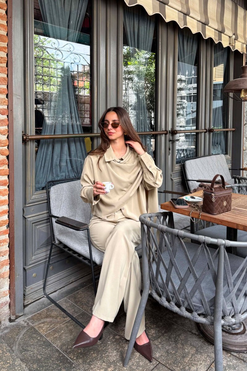 ONE COLOR SHIRT +TROUSERS WOMAN SET MINT/MENTE - 3