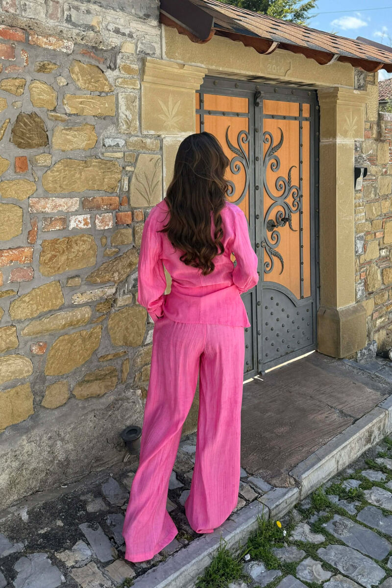 ONE COLOR SHIRT + TROUSERS WOMAN SET PINK/ROZE - 2