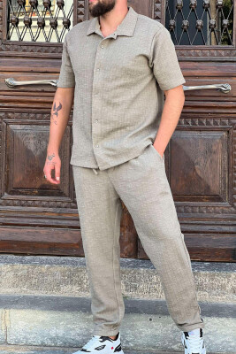 ONE COLOR SHIRT+TROUSER MEN VEST OLIVE/ULLI 