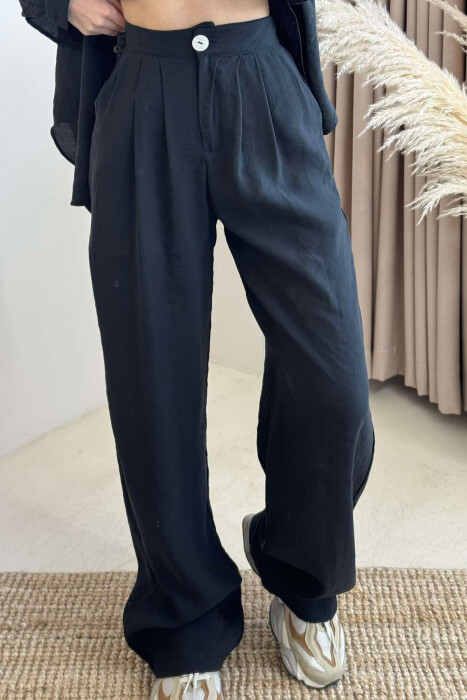 ONE COLOR SHIRT+TROUSERS WOMEN SET BLACK/ E ZEZE - 4