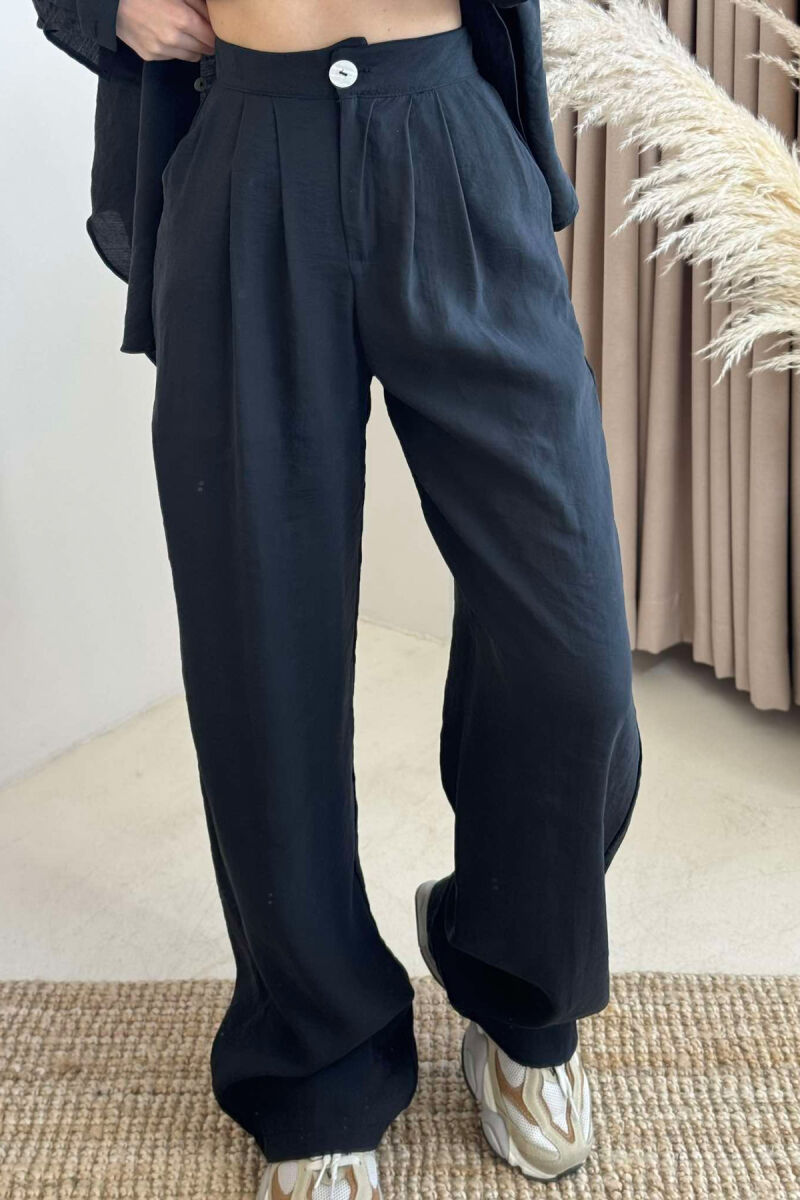 ONE COLOR SHIRT+TROUSERS WOMEN SET BLACK/ E ZEZE - 4