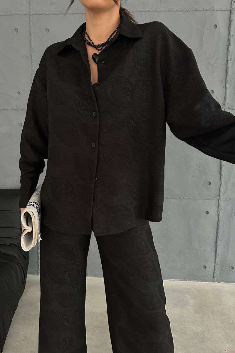 ONE COLOR SHIRT+TROUSERS WOMEN SET BLACK/ E ZEZE - 2