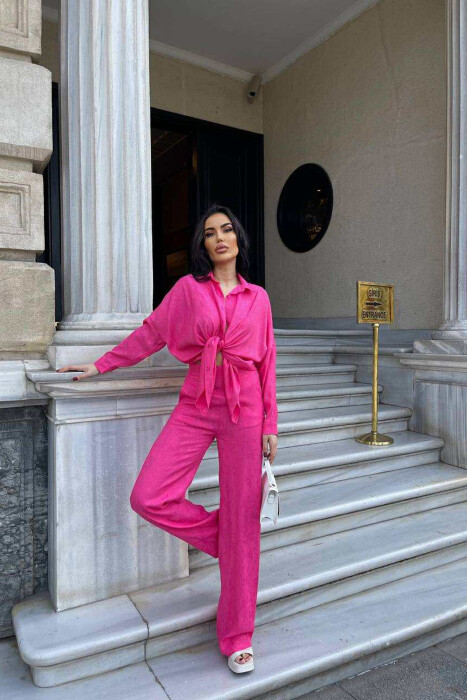 ONE COLOR SHIRT+TROUSERS WOMEN SET FUCHSIA/CIKLAMI 