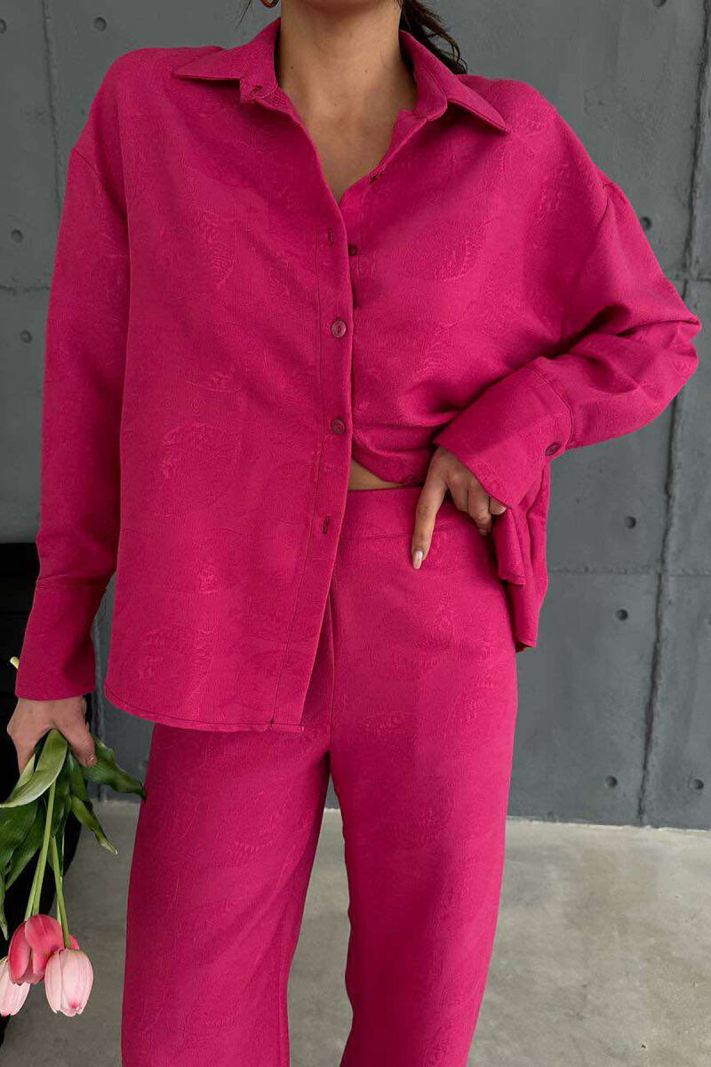 ONE COLOR SHIRT+TROUSERS WOMEN SET FUCHSIA/CIKLAMI - 2