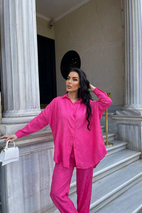 ONE COLOR SHIRT+TROUSERS WOMEN SET FUCHSIA/CIKLAMI - 2