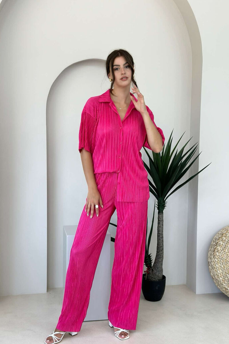 ONE COLOR SHIRT+TROUSERS WOMEN SET FUCHSIA/CIKLAMI - 3