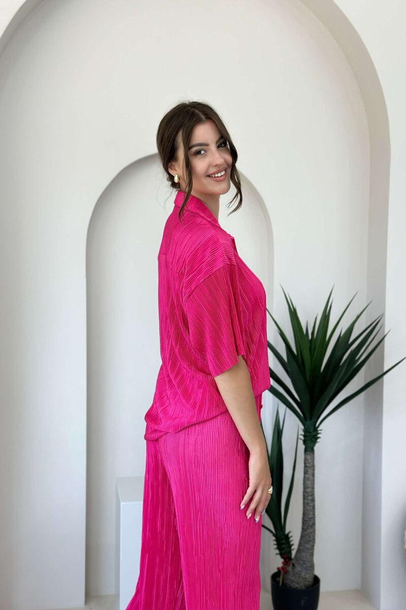 ONE COLOR SHIRT+TROUSERS WOMEN SET FUCHSIA/CIKLAMI - 5