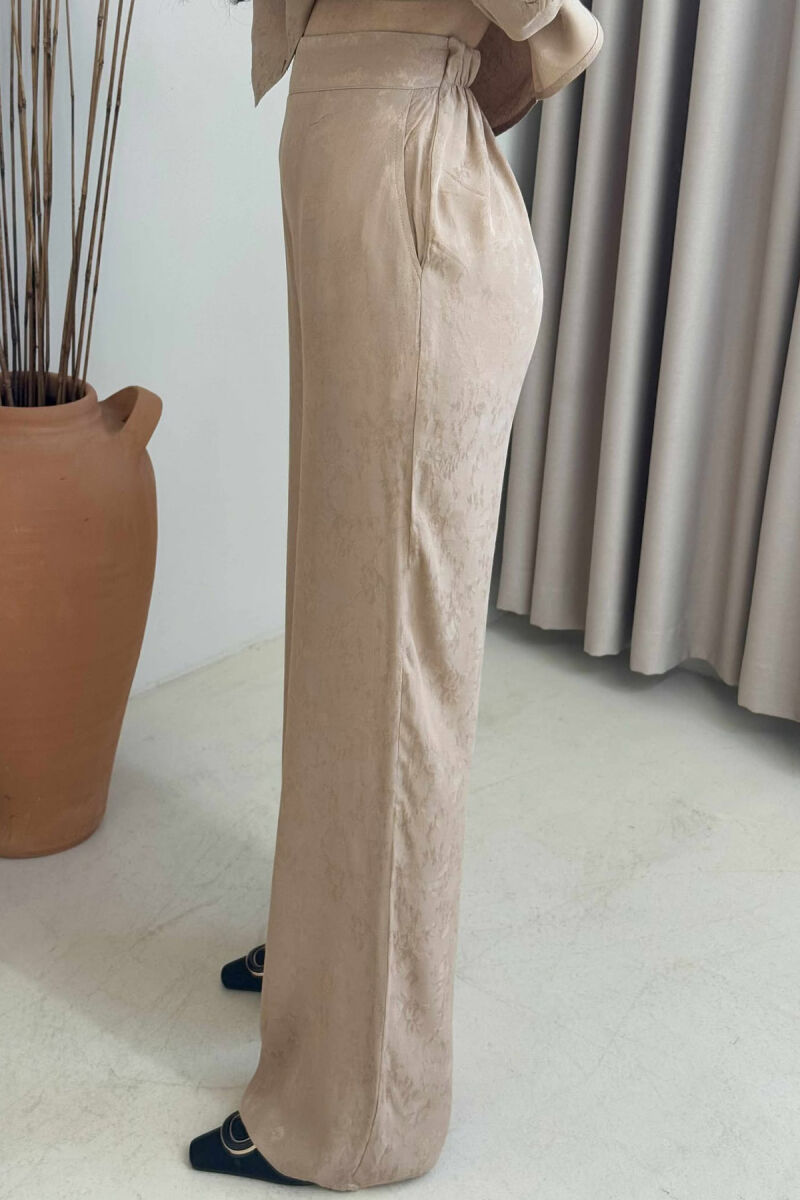 ONE COLOR SHIRT+TROUSERS WOMEN SET LIGHT BROWN/KAZB - 5