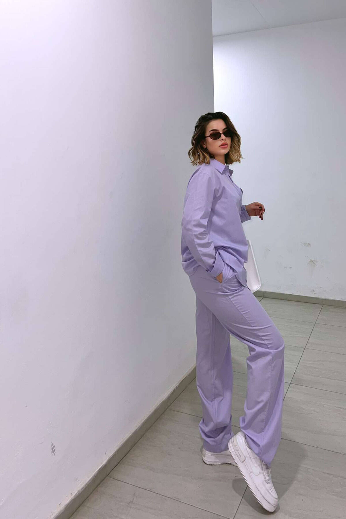 ◎NEITHERS◎ GARMENT DYED T FOR WOMEN LAVENDER NEB4MWTS201LV Purple Oversize T-Shirt Women's | Oner Active US