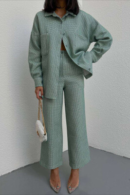 ONE COLOR SHIRT+TROUSERS WOMEN SET MINT/MENTE 