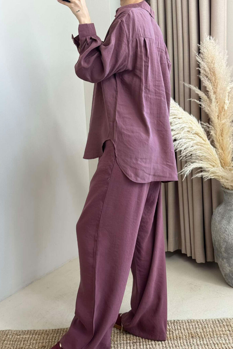 ONE COLOR SHIRT+TROUSERS WOMEN SET VINEGAR/UTHULL - 3