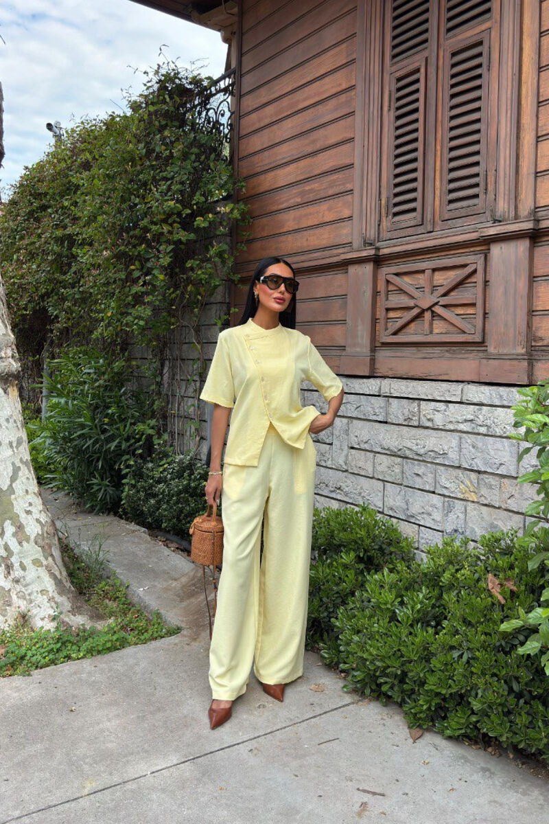 ONE COLOR SHIRT+TROUSERS WOMEN SET YELLOW/E VERDHE - 4