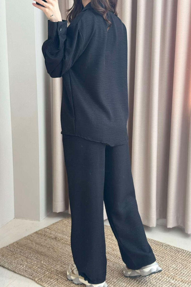 ONE COLOR SHIRT+TROUSERS WOMEN VEST BLACK/ E ZEZE - 4