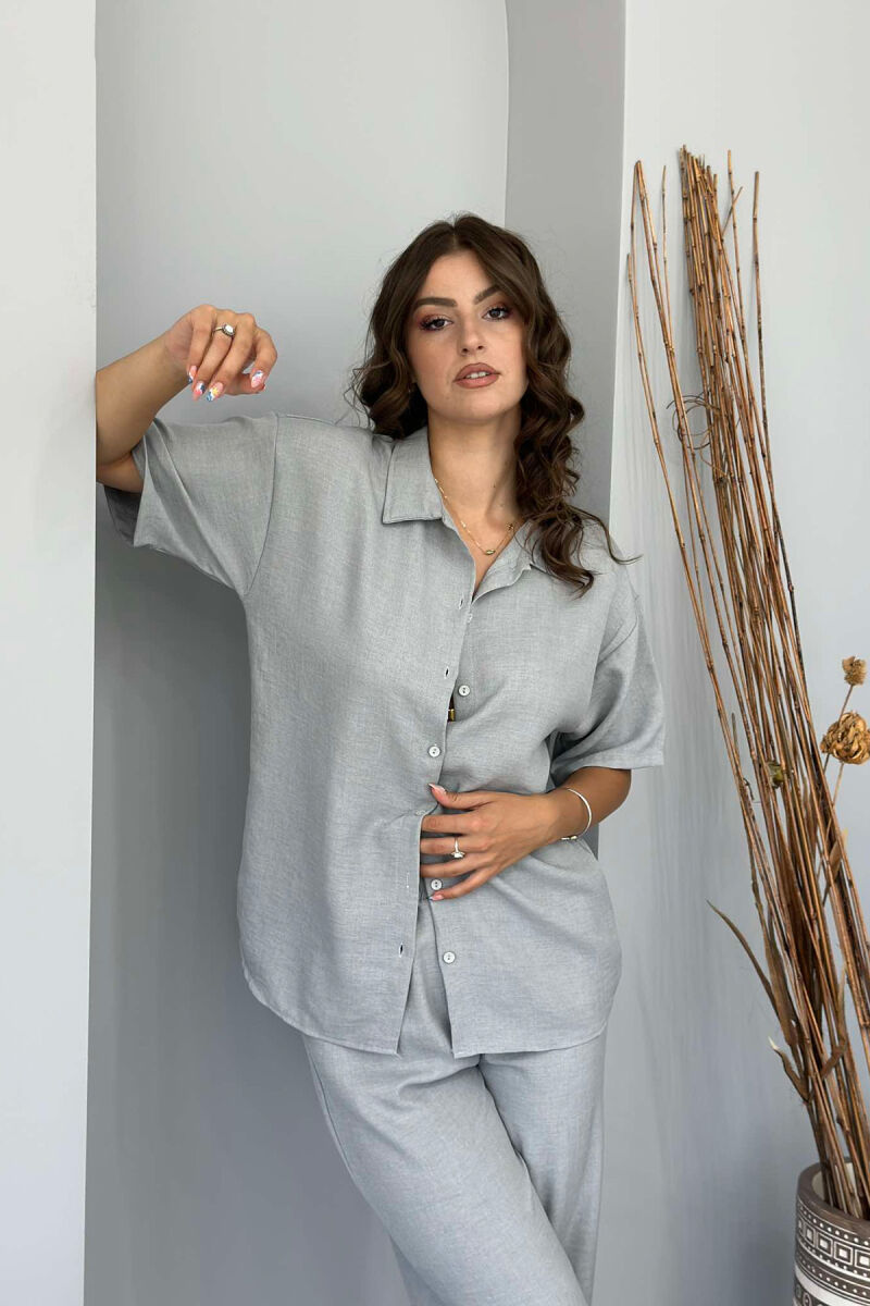 ONE COLOR SHIRT+TROUSERS WOMEN VEST GREY/GRI - 5