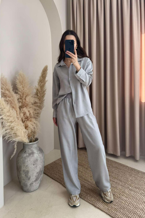 ONE COLOR SHIRT+TROUSERS WOMEN VEST LIGHT GREY/GZ 