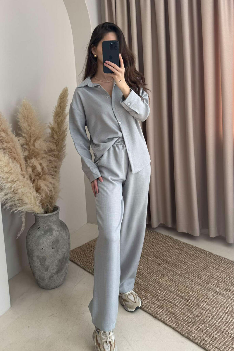 ONE COLOR SHIRT+TROUSERS WOMEN VEST LIGHT GREY/GZ - 2