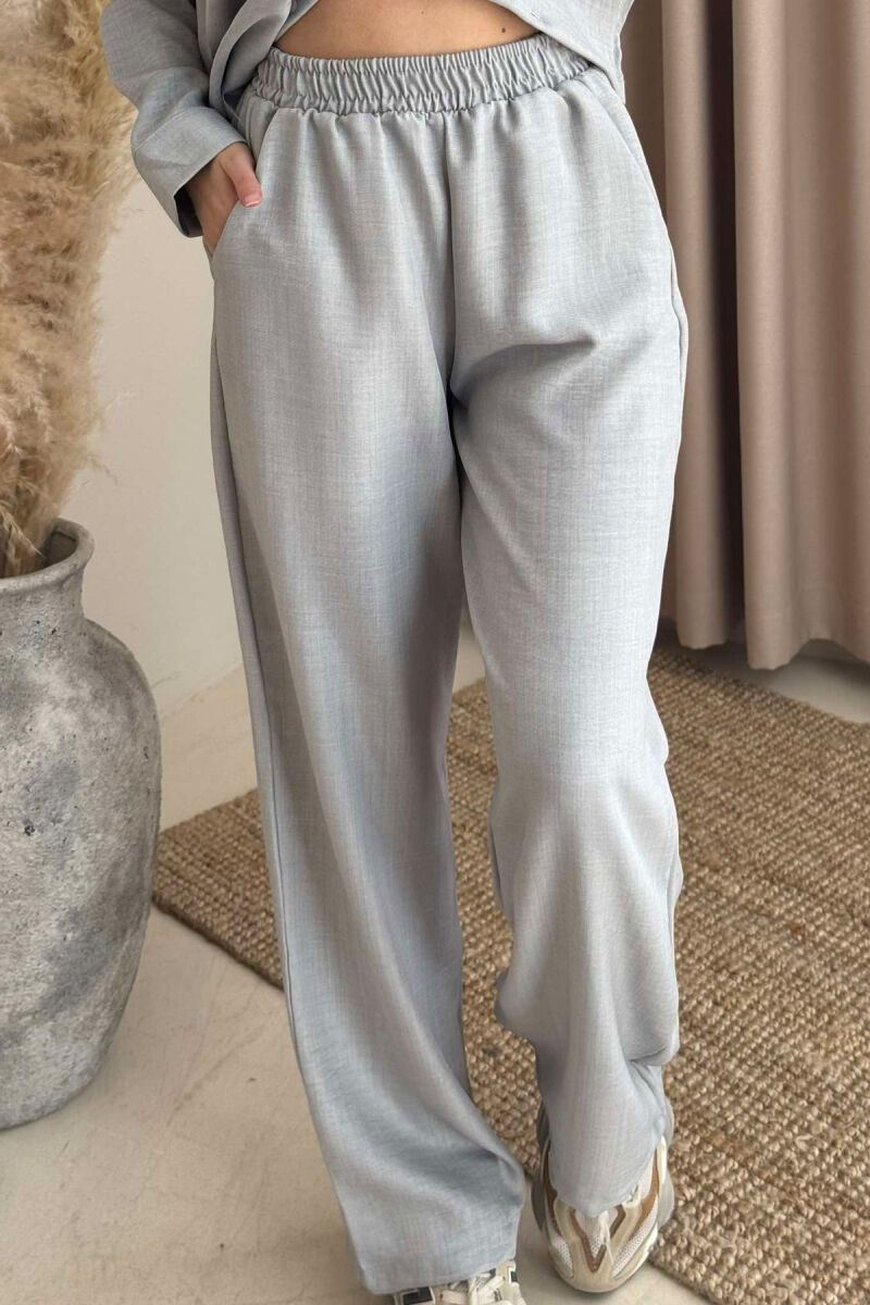 ONE COLOR SHIRT+TROUSERS WOMEN VEST LIGHT GREY/GZ - 4