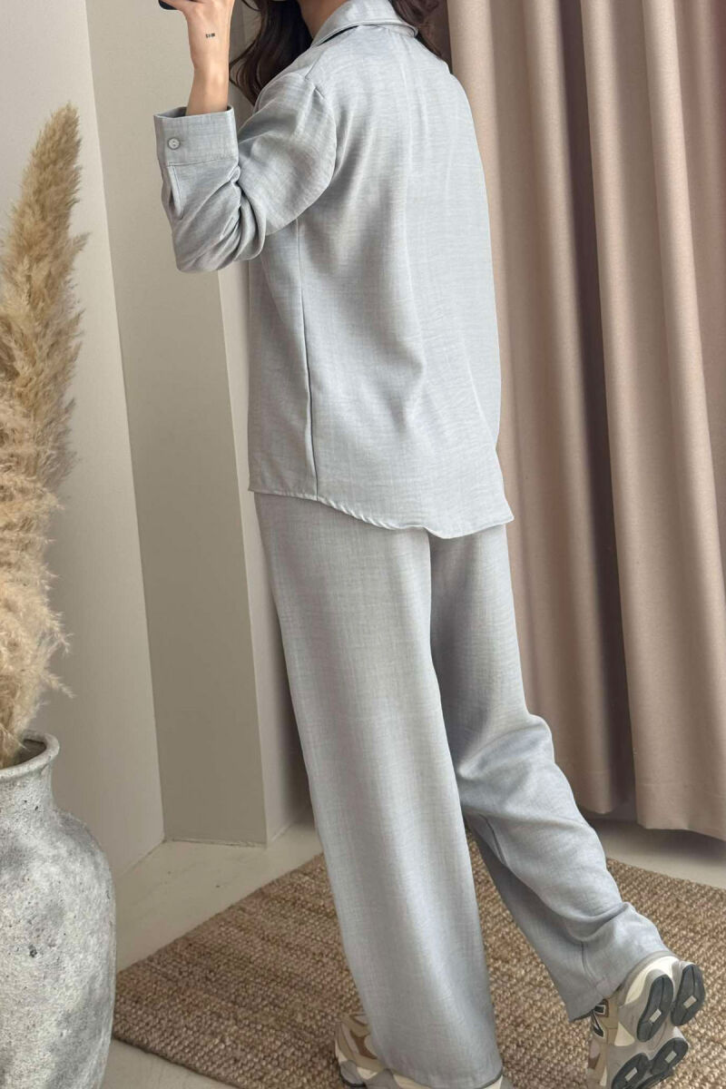 ONE COLOR SHIRT+TROUSERS WOMEN VEST LIGHT GREY/GZ - 5