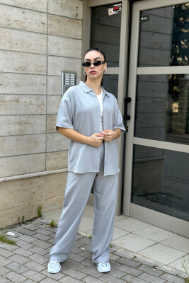 ONE COLOR SHIRT+TROUSERS WOMEN VEST LIGHT GREY/GZ 