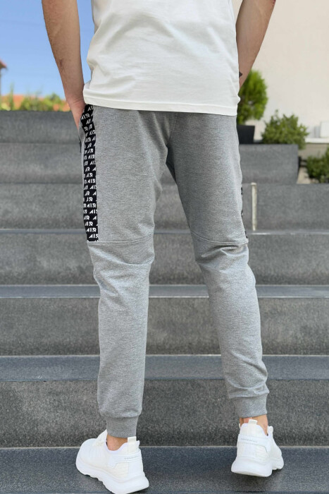 ONE COLOR SIDE WRITTINGS MEN SWEATPANTS LIGHT GREY/GZ - 3