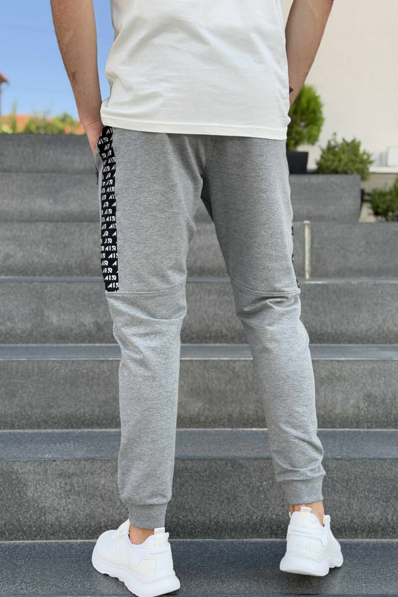 ONE COLOR SIDE WRITTINGS MEN SWEATPANTS LIGHT GREY/GZ - 3