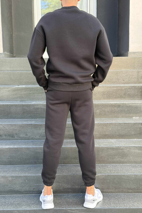 ONE COLOR SIMPLE BLOUSE+JOGGERS MEN SET BLACK/ E ZEZE - 3