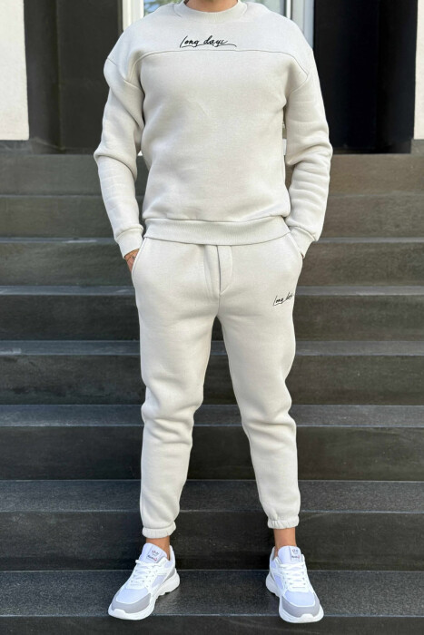 ONE COLOR SIMPLE BLOUSE+JOGGERS MEN SET LIGHT GREY/GZ 