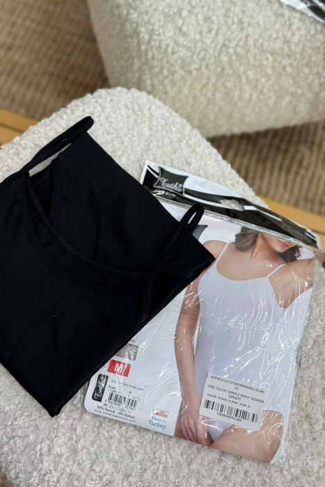 ONE COLOR SIMPLE BODY WOMEN SINGET BLACK/ E ZEZE - 