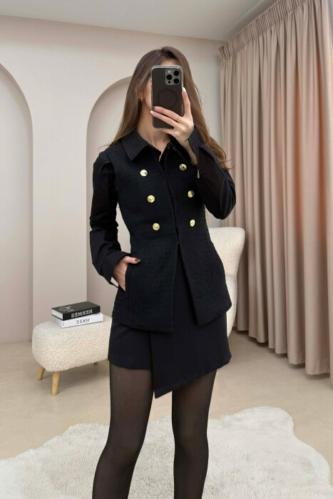 JEKLEK I THJESHTE NJE NGJYRESH ME DETAJIN E KOPSAVE GOLD PER FEMRA NE NGJYRE TE ZEZE 