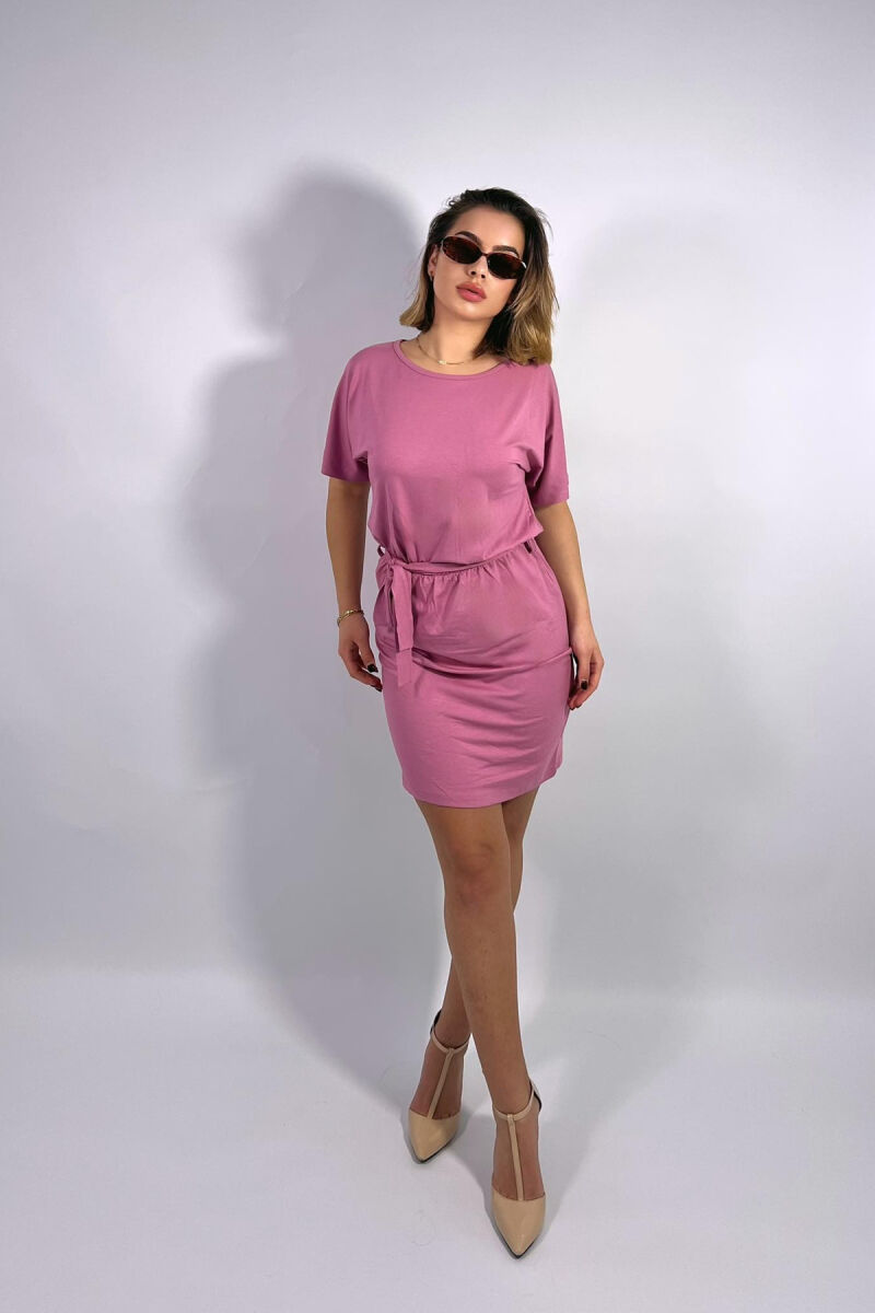 ONE COLOR SIMPLE LACING WOMEN DRESS VINEGAR/UTHULL - 6