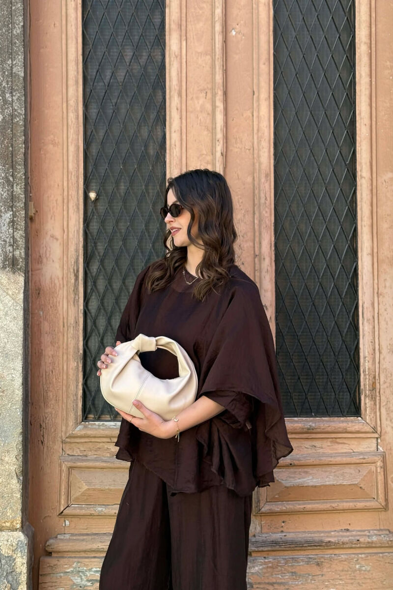 ONE COLOR SIMPLE LATHER WOMAN BAG CREAM/KREM - 3