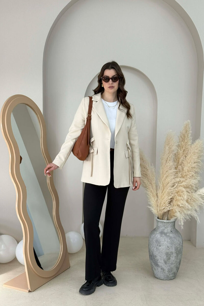 ONE COLOR SIMPLE LEATHER WOMAN BAG BROWN/KAFE - 5