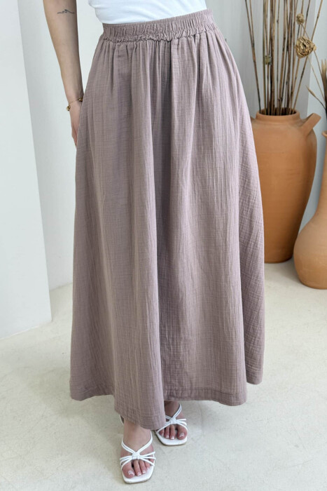 ONE COLOR SIMPLE LONG WOMEN SKIRT VINEGAR/UTHULL 